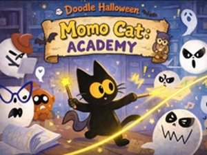 Doodle Halloween Momo Cat: Academy Online Game