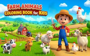 Farm Animals Coloring Book