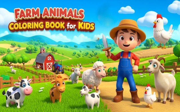 Farm Animals Coloring Book