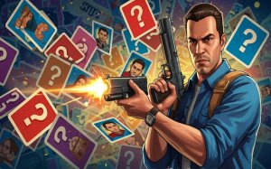 GTA Man Memory Card Matching Puzzle Game