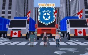 Truck and Police: Retro Arcade Racer Online Game